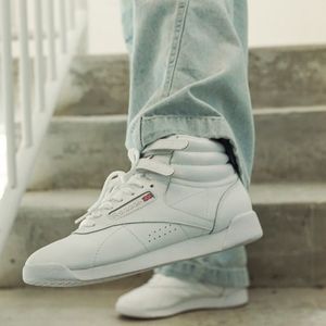 Reebok Freestyle high top sneakes, size 7
